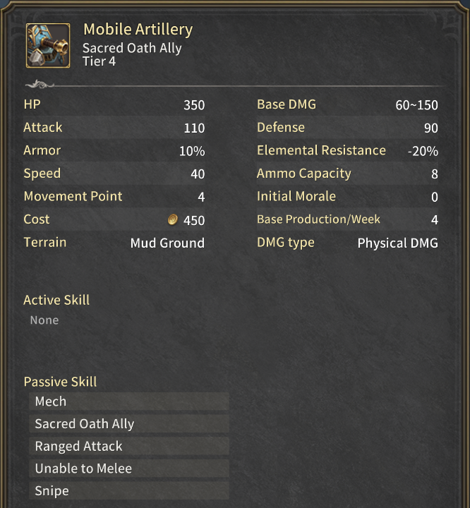 Pennon and Battle Sacred Oath Alliance — Mobile Artillery